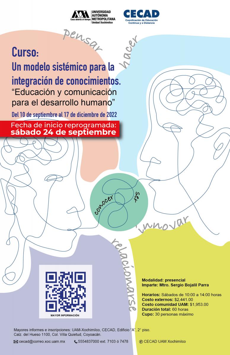 Un modelo sistémico para la integración de conocimientos: Una guía para el  diseño de programas de educación y comunicación para el desarrollo humano |  Universidad Autónoma Metropolitana
